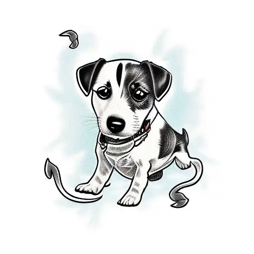 Jack Russell Terrier tattoo design idea