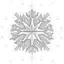 snow flake mountains pine  tattoo design idea