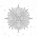 snow flake mountains pine  tattoo design idea