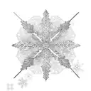 snow flake mountains pine  tattoo design idea