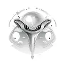 alien weird bright  tattoo design idea