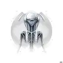 alien weird bright  tattoo design idea