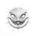 alien weird bright  tattoo design idea