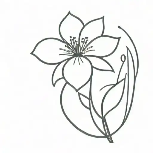 A minimalist tattoo of a delicate flower blooming from a computer mouse, symbolizing the balance between nature and technology tattoo design idea
