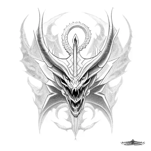 a wyrm from old school RuneScape  tattoo design idea