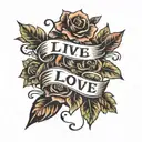 live laugh love tattoo design idea