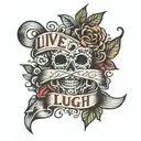 live laugh love tattoo design idea