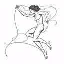 leap into the void tattoo design idea