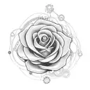 A steampunk-inspired mechanical rose with intricate gears and cogs intertwined with the petals tattoo design idea