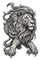 lion sin of pride  tattoo design idea