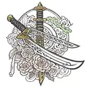 chinese sword  tattoo design idea