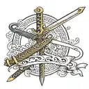 chinese sword  tattoo design idea