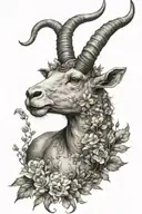 capricorn with nature inspired tattoo tattoo design idea
