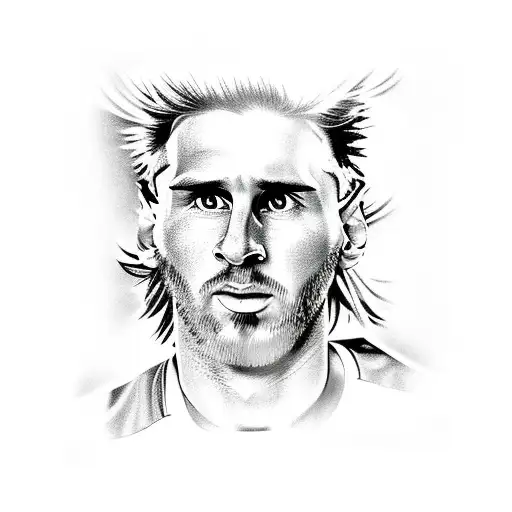 football leo messi tattoo design idea