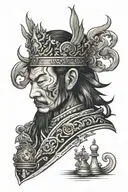 Chess king tattoo design idea