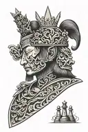 Chess king tattoo design idea