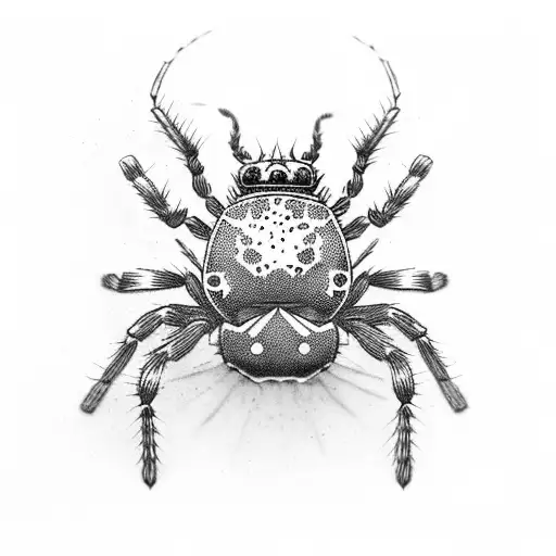 steampunk spider tattoo design idea