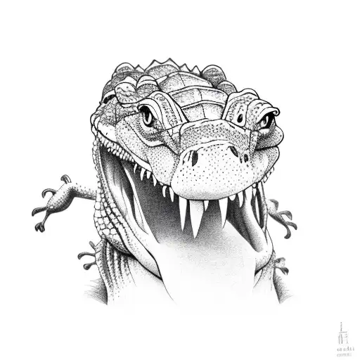 alligator tattoo design idea