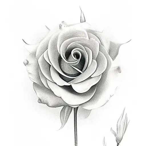 flower in glas tattoo design idea