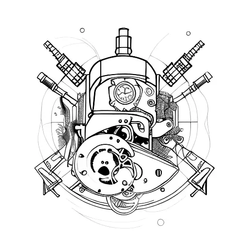 steampunk echse tattoo design idea