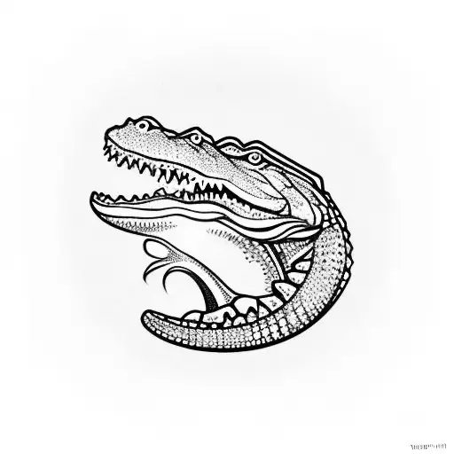 alligator tattoo design idea