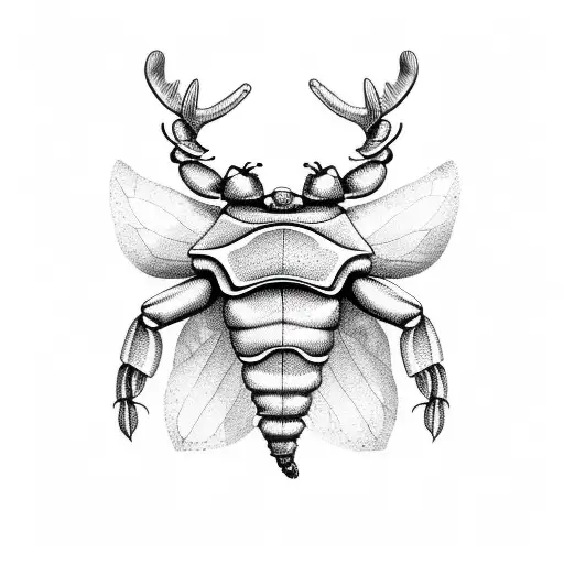 stag beetle tattoo design idea