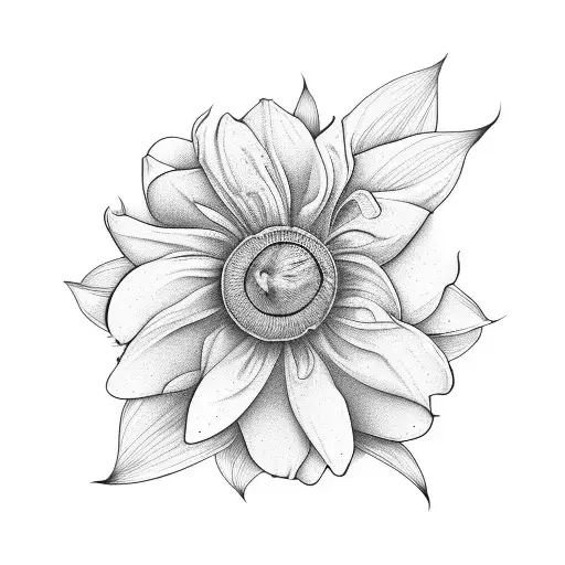 flower in glas tattoo design idea