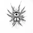 steampunk spider tattoo design idea