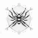 steampunk spider tattoo design idea