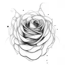 flower in glas tattoo design idea