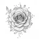 flower in glas tattoo design idea