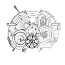 steampunk echse tattoo design idea