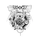 steampunk echse tattoo design idea