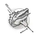 alligator tattoo design idea