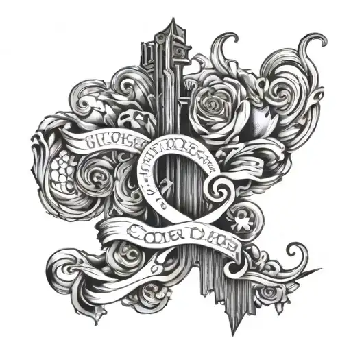 the first line says "I Chose God." the second line says "04.19.23" tattoo design idea