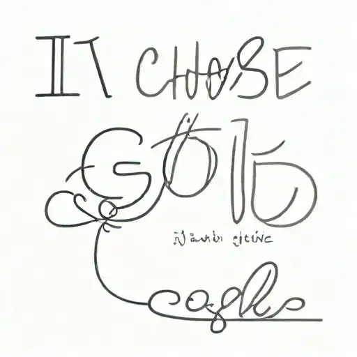 the first line says "I Chose God." the second line says "04.19.23" tattoo design idea