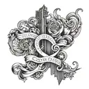 the first line says "I Chose God." the second line says "04.19.23" tattoo design idea