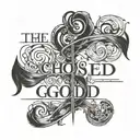 the first line says "I Chose God." the second line says "04.19.23" tattoo design idea