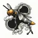 helicopter mosquito tattoo design idea