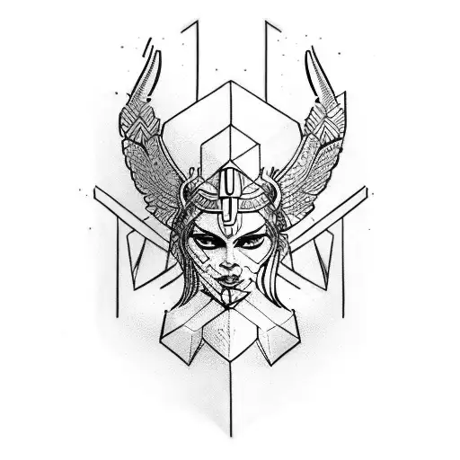Valkyrie Nordic tattoo design idea