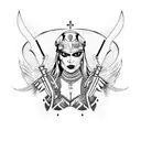 Valkyrie Nordic tattoo design idea
