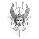 Valkyrie Nordic tattoo design idea
