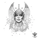 Valkyrie Nordic tattoo design idea