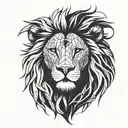 frequency + diamond + Lion  tattoo design idea