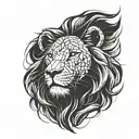 frequency + diamond + Lion  tattoo design idea