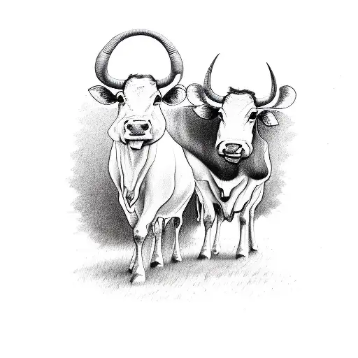 2 girls on a moo  tattoo design idea