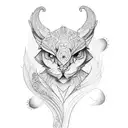 self made cursive tattoo design idea