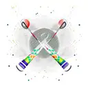 badminton racket with shuttlecock tattoo design idea