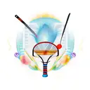 badminton racket with shuttlecock tattoo design idea