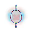 badminton racket with shuttlecock tattoo design idea